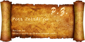 Pott Zoltána névjegykártya